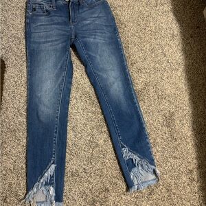 Stylish Blue Distressed Women Jeans